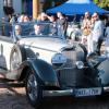 Rudi Hörr und Herbert Kestler starten im Mercedes-Benz 380 Cabrio B, Baujahr 1933, bei der Bocksbeutelrallye 2023.