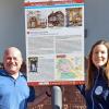 Bürgermeister Georg Seiffert und Laura Rösch (Leitung Stadtmarketing und Tourismus) eröffneten den fertigen "Was(s)ErlebnisWeg".