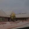 Das neue Dorfzentrum im Modell.