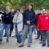 "Frühschluss-Aktion" der IG Metall: Knapp die Hälfte der Beschäftigten der Firma Lisi Automotive KKP in Mellrichstadt ging am Freitag früher nach Hause.