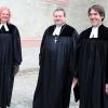 Strahlende Gesichter kurz vor Beginn des Festgottesdienstes bei (von links) Pfarrerin Christine Dürr, Dekan Karl-Uwe Rasp und Pfarrer Simon Dürr.