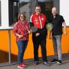 Die Kooperationspartner: aus der Grundschule die Rektorin Anett Dymalla, vom TVO Jan Kohhepp und der Rektor der Mittelschule Michael Hümmer.