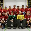 Das Hallenhockey-Männer-Team des HTC Würzburg vor dem Start in die Regionalliga-Runde. Hintere Reihe (von links): Tim Mackel, Julius Simon, Dominik Lehrieder, Philip Bleibaum, Daniel Halmanns, Marc Schrickel, Felix Wilhelm, Valentin Albert, Niklas Eiselein, Trainer Lukas Gövert. Vorne: Luis Link, Georg Herrmann, Nils Müller, Lasse Vollert, Moritz Dycke, Julian Bleibaum, Elias Plumhoff und Otto Eggert.