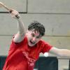 Lorenz Schäfer vom TTC Kist bei den bayerischen Tischtennis-Meisterschaften der Männer 2024 in Neumarkt: Schäfer erreichte im Einzel das Viertelfinale, im Doppel das Halbfinale.