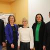 Nach der Feierstunde zur Einführung von Konrektorin Mareike Seger (Mitte) sind auf dem Bild (von links) zweiter Bürgermeister Christian Djalek, Personalratsvorsitzende Astrid Gäb, Schulrätin Nicole Schmitt und Bürgermeister Ulrich Werner.