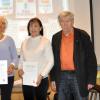 Domkapitular Clemens Bieber, Vorsitzender des Diözesan-Caritasverbandes (von links) ehrt Helga Eck (Kassiererin) und Theresia Back (Schriftführerin) für ihren Einsatz über 25 Jahre für den Johannisverein Gernach. Mit im Bild Vorsitzender Erhard Scholl.