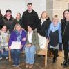 Abschied von Karin Mainberger mit Team: sitzend von links: Eva Bunzelt, Ursula Köhler, Karin Mainberger stehend: Silke Mahr, Doris Friederich (Elternbeirat), Sabine Rückel,  Christina Kamm, Patrik Steinberg, Hanne Haass, Andrea Rügamer, Cindy Vornberger (Elternbeirat).