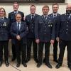 Auf dem Foto von links: Dominik Gebauer-Schätzlein (1. Vorsitzender, stellv. Kommandant), Lena Bühner (Kinderfeuerwehrbeauftragte), Corinna Kirchner (Kassenwartin), Elias Geis (Jugendwart), Julia Rahm (Schriftführerin), Johannes Wetteskind (Beisitzer), Michael Hartan (Beisitzer), Sven Pfeuffer (2. Vorsitzender), Sebastian Friedel (Kommandant).
