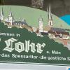 Die Stadt Lohr will mit professioneller Begleitung eine Stadtmarke entwickeln. Ziel ist es, gegenüber Bürgern und Besuchern das Image einer modernen Stadt zu prägen. Bislang ist die Präsentation der Stadt – wie auf dieser Tafel an der Mainlände – mitunter etwas angegraut beziehungsweise mit Moos behaftet.