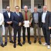 Bei der Jahresversammlung der CDU Großrinderfeld (von links): Hubert Kraus, Julian Michelbach, Alexander Körner, Bürgermeister Johannes Leibold, Prof. Wolfgang Reinhart, Siegfried Schultheiß, Gerhard Banzer, Sven Schultheiß, Isabella Schultheiß und Kreisgeschäftsführer Dominik Martin.