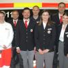 Die neue und die bisherige Spitze der BRK-Bereitschaft in Wiesentheid (von links): Timo und Sina Hüttebräucker, Fabian Hubenthal, Christian Sturm, Joachim Jugl, Julia Gegner, Alexander Behringer, Anna Stock und Jan von Wietersheim.