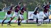 Jubel in letzter Sekunde: Durch einen Treffer von Marvin weiß (Dritter von links) in der Nachspielzeit sicherte sich der TSV Aubstadt nach einem 0:2-Rückstand gegen die SpVgg Bayreuthzumindest noch einen Punkt.