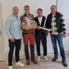 Auf dem Foto Tim Haueisen (Vorsitzender Kreisverband), Dieter Stecher (TÜV Schweinfurt), Marcel Bezold (2. Stellv. KV), Alexander Geßner (Stellv. KV).