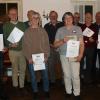 Für 25 Jahre Mitgliedschaft geehrt wurden (von rechts nach links) Jochen Kramer, Jesko zu Dohna, Horst Hoffmann, Jutta Herrmann, Artur Baumann, Brigitte Horak, Kurt Goldfuß, Rudi Klein, Erhard Heilmann, Hans Georg Kolb und Harald Graßer.