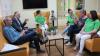 In der Sofaecke der Tagesstätte lässt es sich wunderbar diskutieren. Im Bild (von links) Pflegedienstleiter Bruno Kleinhenz, Vorsitzender Bernhard Rösch, Tagesstättenleiterin Jasmin Schwenkert, Betreuungskraft Margaretha Zielinska, stellvertretende Pflegedienstleiterin Christine Reinhart und Betreuungskraft Kerstin Herbert. In der Sofaecke der Tagesstätte lässt es sich wunderbar diskutieren. Im Bild (von links) Pflegedienstleiter Bruno Kleinhenz, Vorsitzender Bernhard Rösch, Tagesstättenleiterin Jasmin Schwenkert, Betreuungskraft Margaretha Zielinska, stellvertretende Pflegedienstleiterin Christine Reinhart und Betreuungskraft Kerstin Herbert.