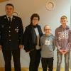 Auf dem Bild (von links): Vorsitzender Frank Hetzer, Bürgermeisterin Karin Kuhn, Emil Endres, Anton Geißler und Kommandant Ralf Geißler.