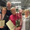 Die neuen Ehrenmitglieder im Stadtverband für Gartenbau und Landespflege Haßfurt. Von links Schatzmeisterin Christiane Hofmann, Ehrenmitglied Gisela Kreh, 2. Vorsitzender Guntram Ulsamer, Ehrenmitglied Hanne Müller und 1. Vorsitzende Petra Schilling.  Es fehlt Magda Strätz.