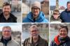 Freuen Sie sich auf die Fußball-Europameisterschaft? Norbert Dappert, Maximilian Vetter, Benedikt und Thomas Rupp (oben von links) sowie Thomas Hofmann, Franz Süss und Carmen Walz (unten von links) äußern sich zur Heim-EM 2024 in Deutschland.