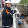 Schweinfurter Schiffsautobahn: WSV-Außenbezirksleiterin Eva Brückner neben der erfolgreich reparierten Maininsel-Schleuse.