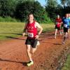 Beim Fitnesslauf in Salz feierte Bastian Reukauf (vorne) vom SC Ostheim einen Start-Ziel-Sieg.