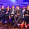 Viel Prominenz kam zum 75. Geburtstag der bayerischen Finanzgewerkschaft in Congress Centrum Würzburg: Von links: Würzburgs  Oberbürgermeister Christian Schuchardt, bfg-Bezirksvorsitzender Thomas Wagner, Bayerns Finanzminister Albert Füracker, Ministerpräsident Markus Söder, bfg-Vorsitzender Gerhard Wipijewski mit Angelika Fellner  und Prof. Udo Di Fabio. 