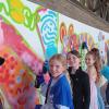 Die Graffiti-Wand am St.-Marcel-Platz war einer der Anziehungspunkte bei den Unterfränkischen Kulturtagen.