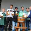 Festanstich und der Eröffnung des Tauberbischofsheimer Altstadtfestes (von links): Christoph Ebers, Gerhard Baumann, Marco Stockmeister, Volker Baumann, Mario Gimbel, Moritz Bauer, Jürgen Roth und Wolfgang Reinhart