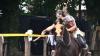 Beim Turnier traten Ritter und Barbarinnen gegeneinander an.