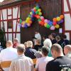 Im Pfarrhof wurden bei bestem Wetter ein Dankgottesdienst gehalten von Alexandra Stumpf gefeiert.