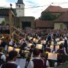 Das Symphonische Blasorchester Unterpleichfeld eröffnete das Burgfest am Freitagabend. Das Wetter hielt.