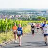 Mehrere Hundert Menschen nehmen am Freitag (19.07.24) bei hochsommerlichen Temperaturen um 30 Grad am 40. Schwanberglauf teil. Auf der Strecke von Iphofen nach Castell legen die Läuferinnen und Läufer 10,4 Kilometer und 200 Höhenmeter zurück.