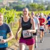 Mehrere Hundert Menschen nehmen am Freitag (19.07.24) bei hochsommerlichen Temperaturen um 30 Grad am 40. Schwanberglauf teil. Auf der Strecke von Iphofen nach Castell legen die Läuferinnen und Läufer 10,4 Kilometer und 200 Höhenmeter zurück.