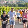 Mehrere Hundert Menschen nehmen am Freitag (19.07.24) bei hochsommerlichen Temperaturen um 30 Grad am 40. Schwanberglauf teil. Auf der Strecke von Iphofen nach Castell legen die Läuferinnen und Läufer 10,4 Kilometer und 200 Höhenmeter zurück.