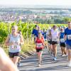 Mehrere Hundert Menschen nehmen am Freitag (19.07.24) bei hochsommerlichen Temperaturen um 30 Grad am 40. Schwanberglauf teil. Auf der Strecke von Iphofen nach Castell legen die Läuferinnen und Läufer 10,4 Kilometer und 200 Höhenmeter zurück.