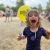 Am Sonntag gab’s Luftballons für die Kinder.