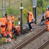 Die Reparaturarbeiten am französischen Bahnnetz dauern auch am Wochenende an.
