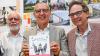 Drei Autoren und ihr Buch "Wohnen in Würzburg" (von links): Roland Flade, Hans Sartoris und Wolfgang Orians.