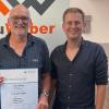 Im Bild: (von links) Geschäftsführer Günther Weber, Obermonteur Dieter Markert und Geschäftsführer Markus Weber.