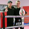 Trainer und Kämpfer sind bereit: Oliver Grebe (rechts), deutscher Meister im Pro-K1, und Trainer Manuel Leist