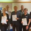 Ehrungen beim Ortsverband (von links): Vorsitzender Bernd Roßmanith, Sabrina Sum-Dietz, Joachim Schärtl, Horst Zoch (55-jährige Mitgliedschaft), Carl-Christian Bittorf, Evi Stäblein und Christian Herbig