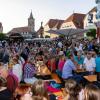 Beste Stimmung und viele Besucher beim Marktplatzsommer am Donnerstagabend in Bad Neustadt. Die Band "MedRock" rockte die Bühne