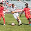 Moritz Hannemann (10) von den Würzburger Kickers im Ballduell mit Adam Aznou Ben Cheikh (2) vom FC Bayern München II und  Nestory Irankunda (7) vom FC Bayern München II. Die Würzburger Kickers verlieren am Samstag 24.08.24 das Heimspiel gegen Bayern München II mit 1:4 in der AKON Arena in Würzburg.