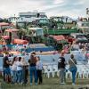 Rund 350 Menschen und 60 Schlepper besuchen am Freitag. 23.08.24 das Traktorkino bei Hopferstadt Ochsenfurt.
