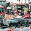 Rund 350 Menschen und 60 Schlepper besuchen am Freitag. 23.08.24 das Traktorkino bei Hopferstadt Ochsenfurt.
