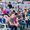 Rund 350 Menschen und 60 Schlepper besuchen am Freitag. 23.08.24 das Traktorkino bei Hopferstadt Ochsenfurt.