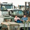 Rund 350 Menschen und 60 Schlepper besuchen am Freitag. 23.08.24 das Traktorkino bei Hopferstadt Ochsenfurt.