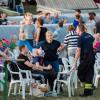 Rund 350 Menschen und 60 Schlepper besuchen am Freitag. 23.08.24 das Traktorkino bei Hopferstadt Ochsenfurt.