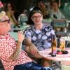 Laue Nächte und gute Stimmung: Zahlreiche Menschen verfolgen am Sonntag (25.08.24) das Gemeinsam Dreisam Festival in der Waldschänke Dornheim in Würzburg. Das Festival ist ein gemeinsames Projekt der vier Würzburger Jugendkulturhäuser b-hof, Cairo, Immerhin und Kellerperle.