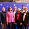 Im Bild von links: Sven Nickel (Bürgermeister Rieneck), Dirk Schiefer (Mittelsinn), Karl Gerhard (Retzstadt), Ilse Aigner, Bernd Steigerwald (Neuhütten), Zita Baur (Fellen), Johannes Albert (Roden), Volker Hemrich (Urspringen) und Christian Lang (Rechtenbach).