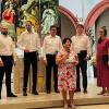 Begrüßung der Musiker durch Traudl Dengel.